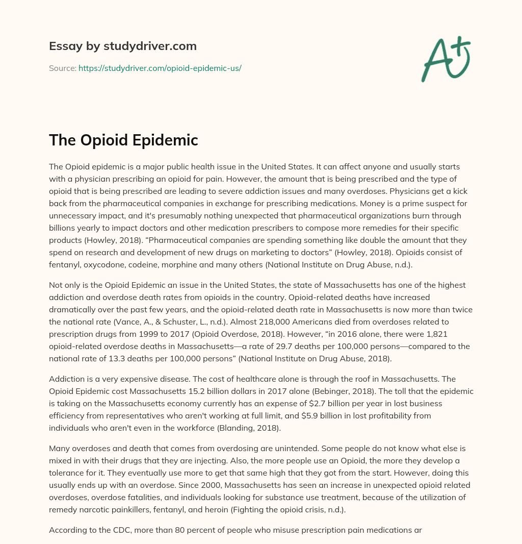 The Opioid Epidemic essay