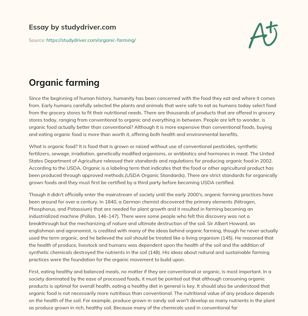 Organic Farming essay