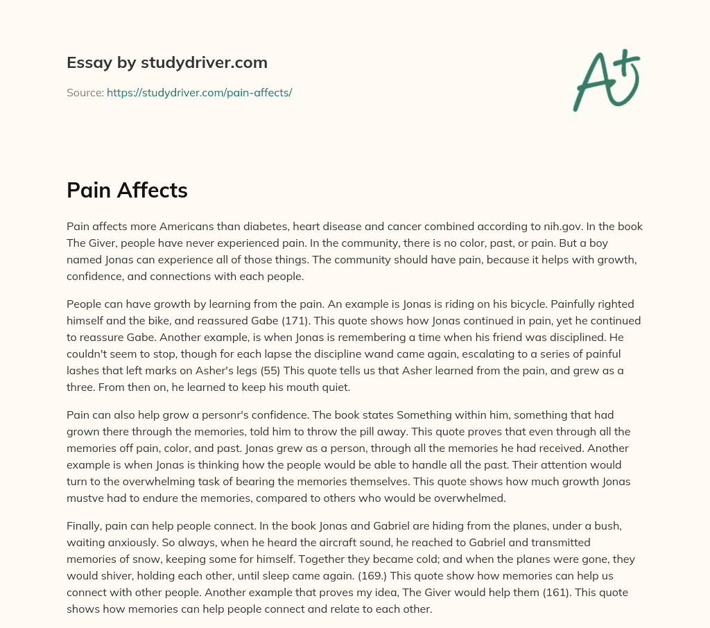 Pain Affects essay