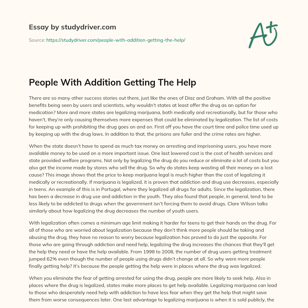 People with Addition Getting the Help essay