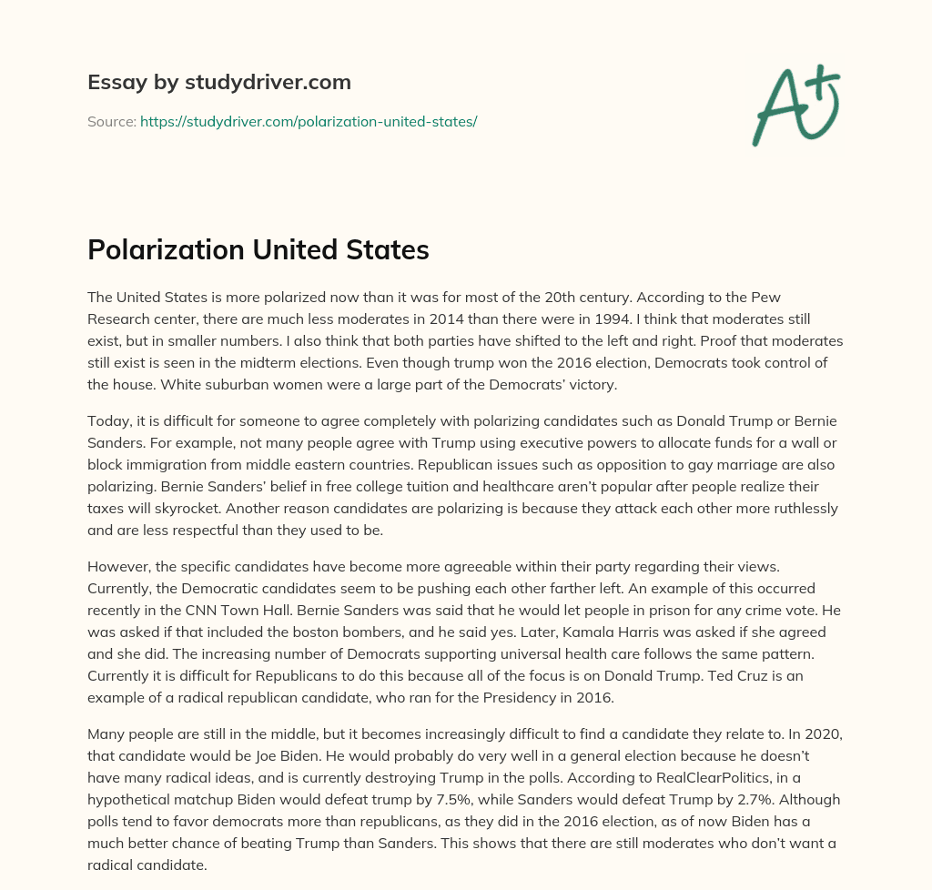 Polarization United States essay