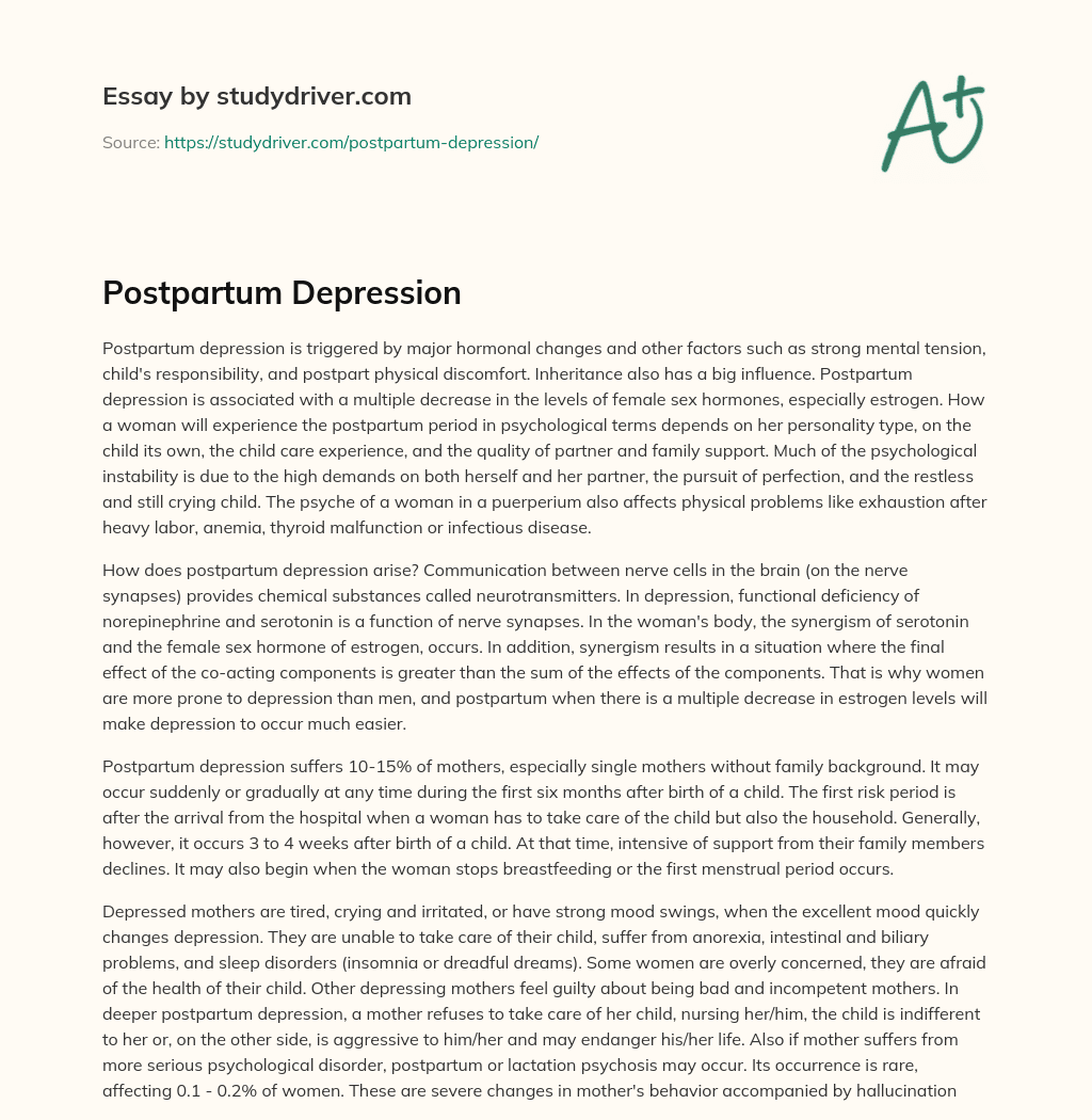 Postpartum Depression essay