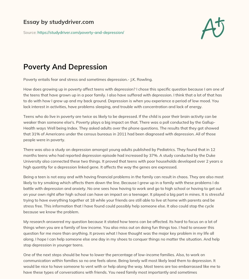 conclusion for a depression essay