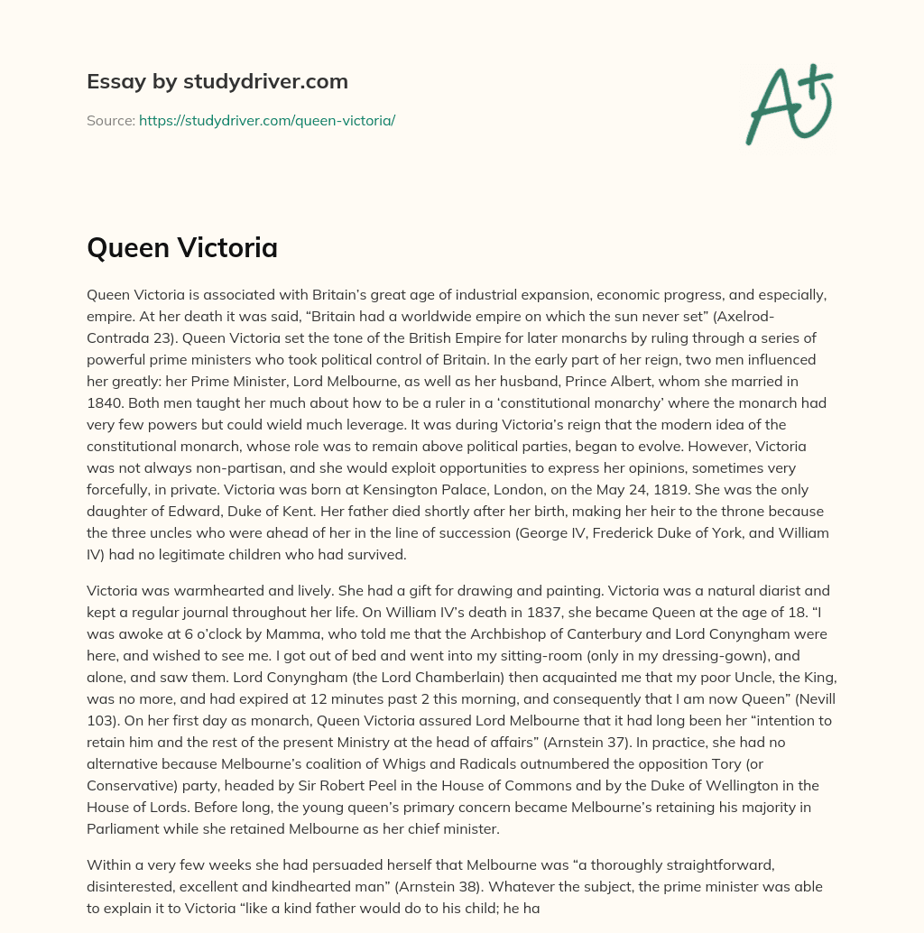 Queen Victoria essay