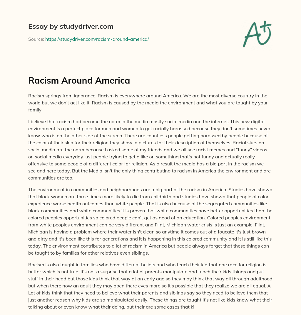 Racism Around America essay