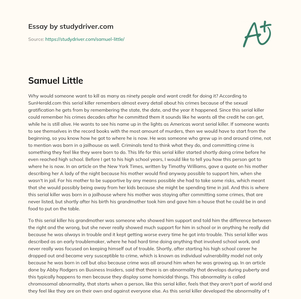 Samuel Little essay