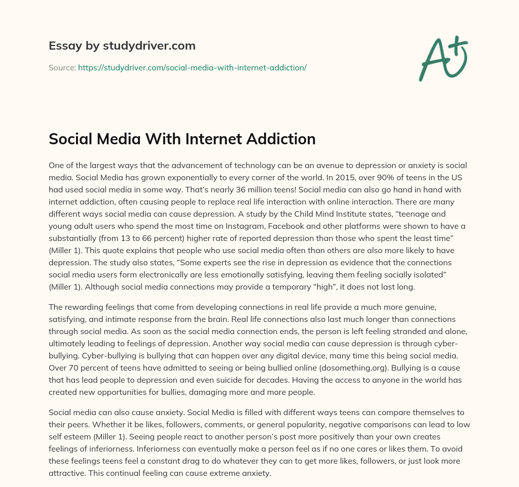 Social Media with Internet Addiction essay