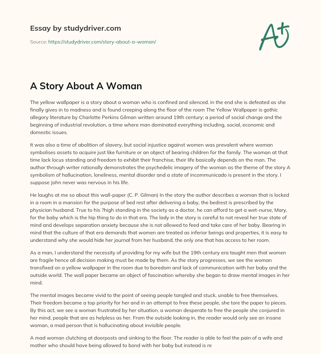 A Story about a Woman essay