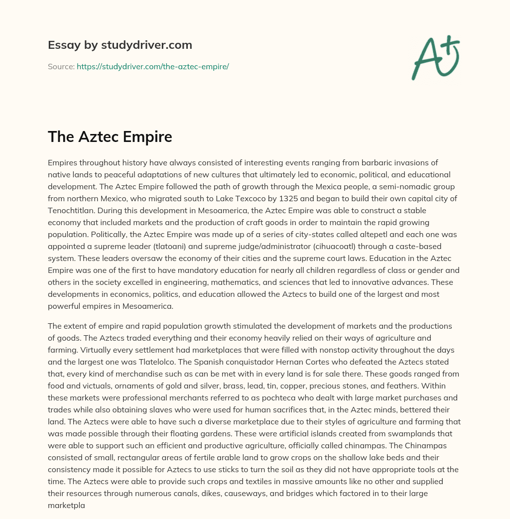 The Aztec Empire essay