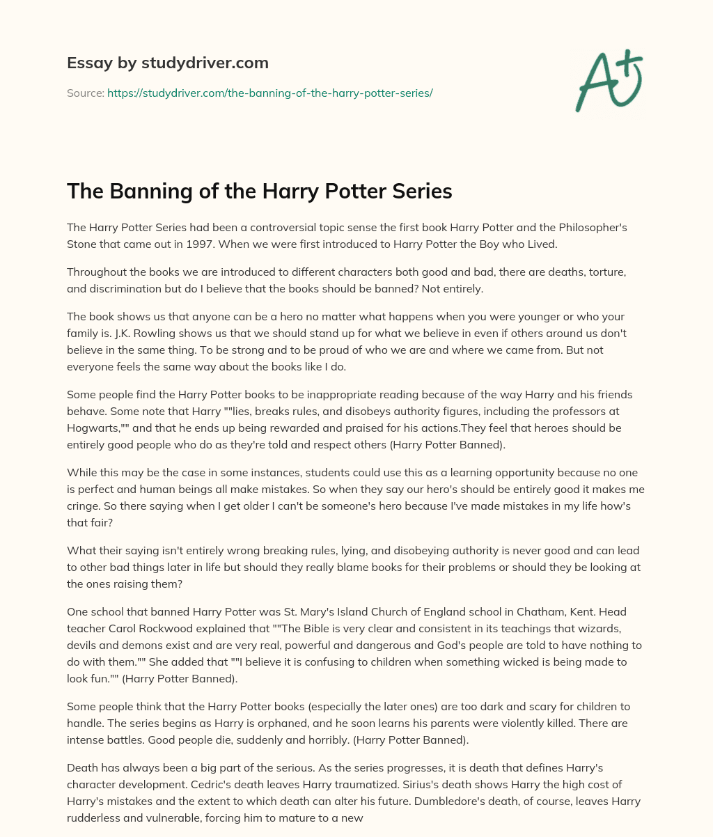 The Banning of the Harry Potter Series essay