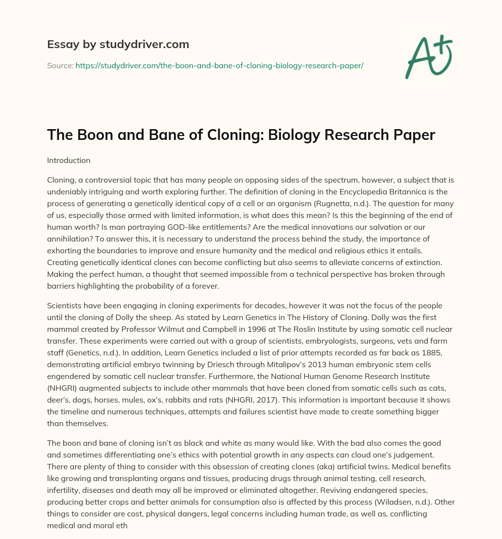 genetic engineering boon or bane essay