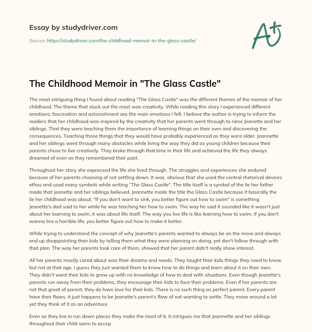 The Childhood Memoir in “The Glass Castle” essay