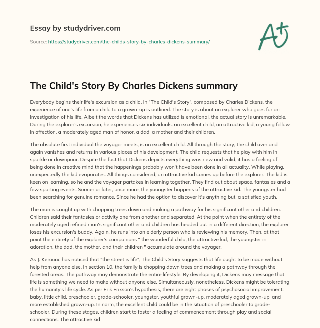 The Child’s Story by Charles Dickens Summary essay