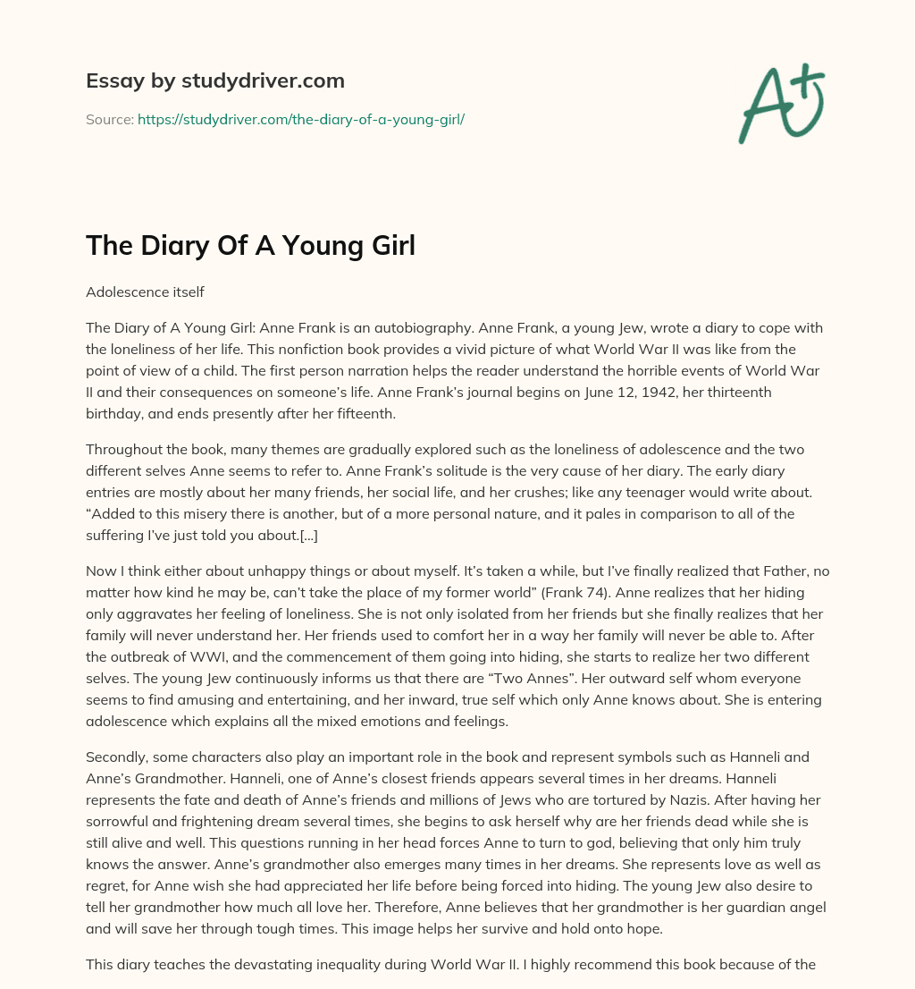 The Diary of a Young Girl essay