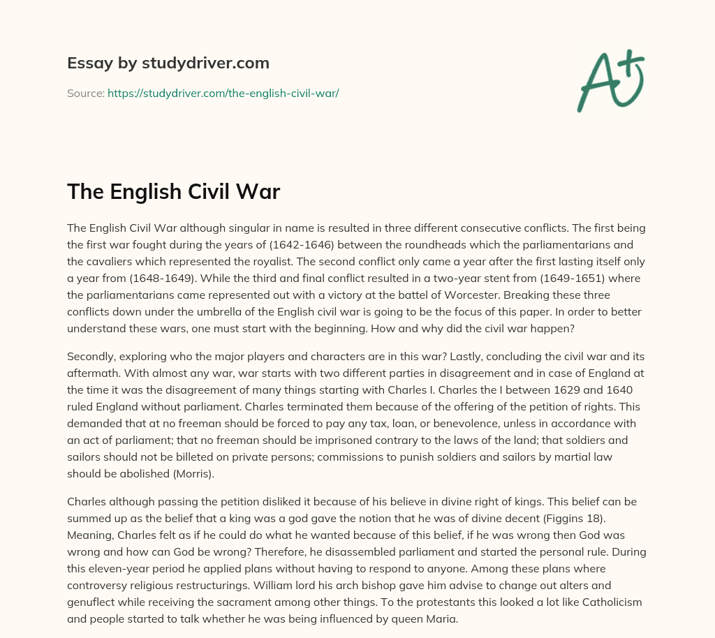 The English Civil War essay