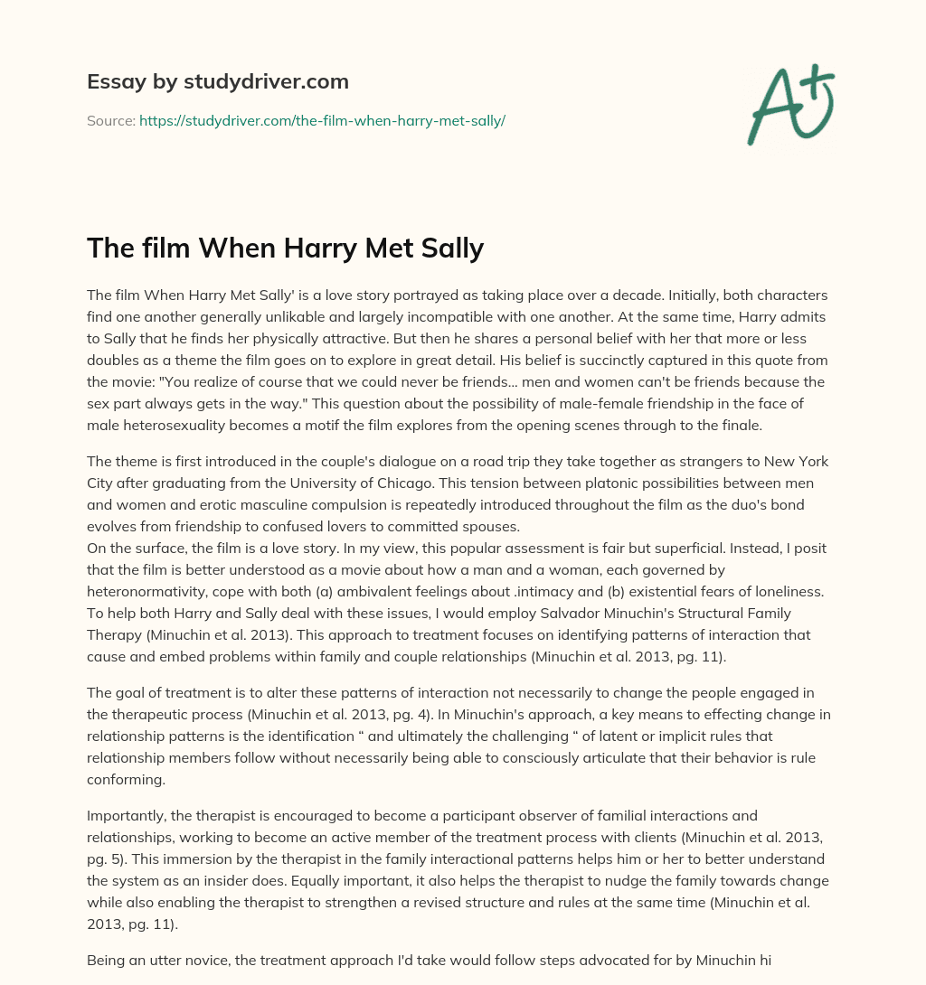 The Film when Harry Met Sally essay