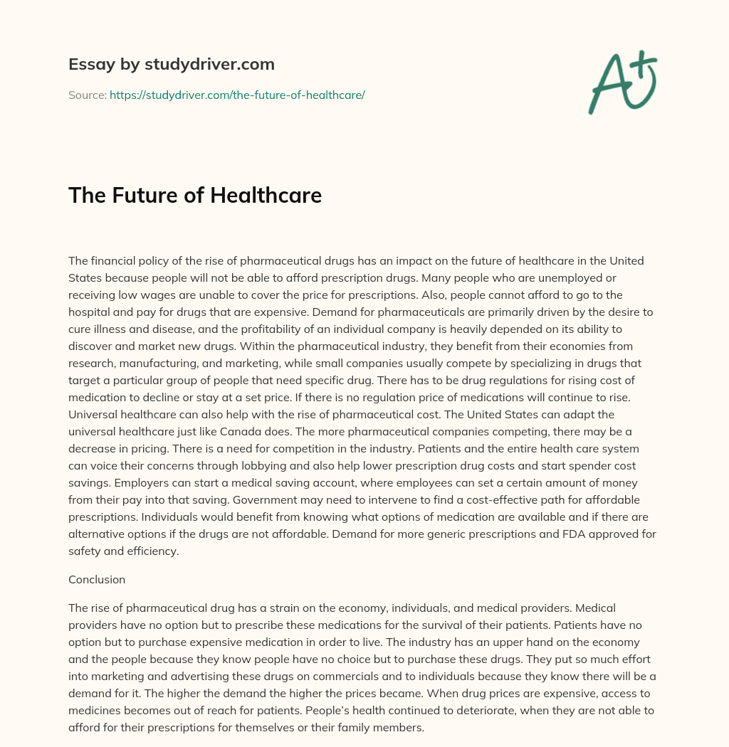 The Future of Healthcare essay