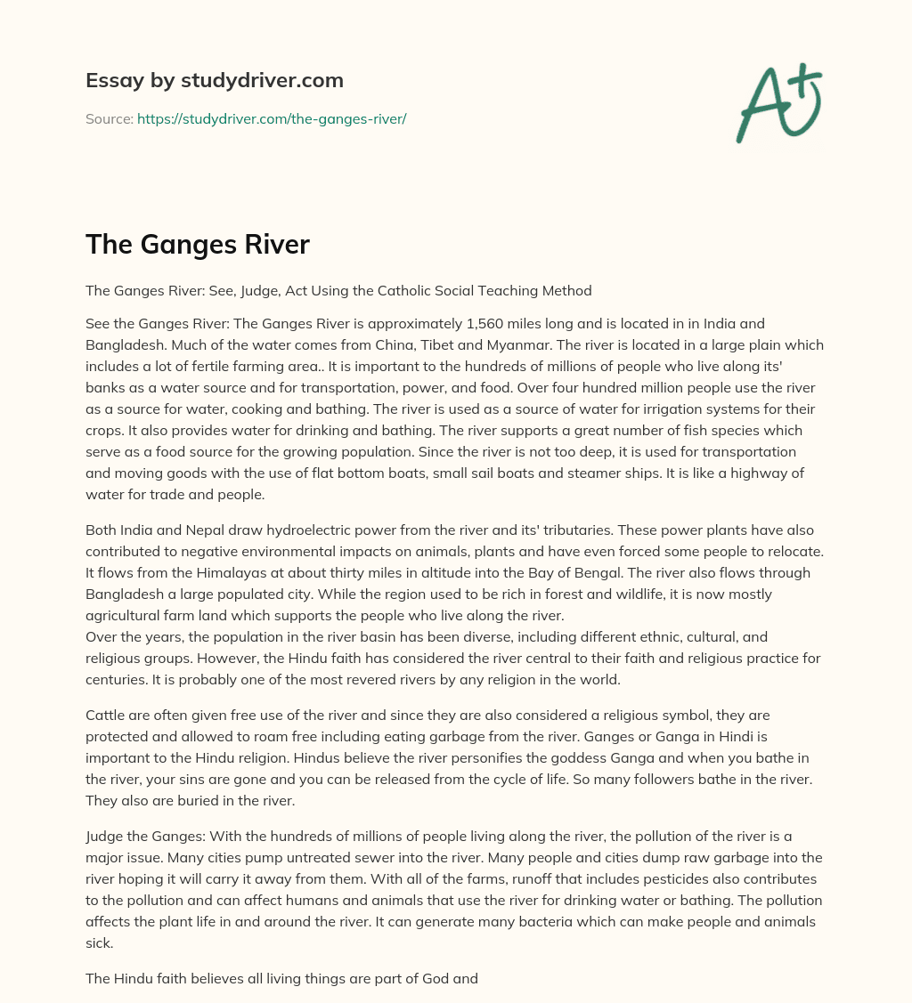 The Ganges River essay