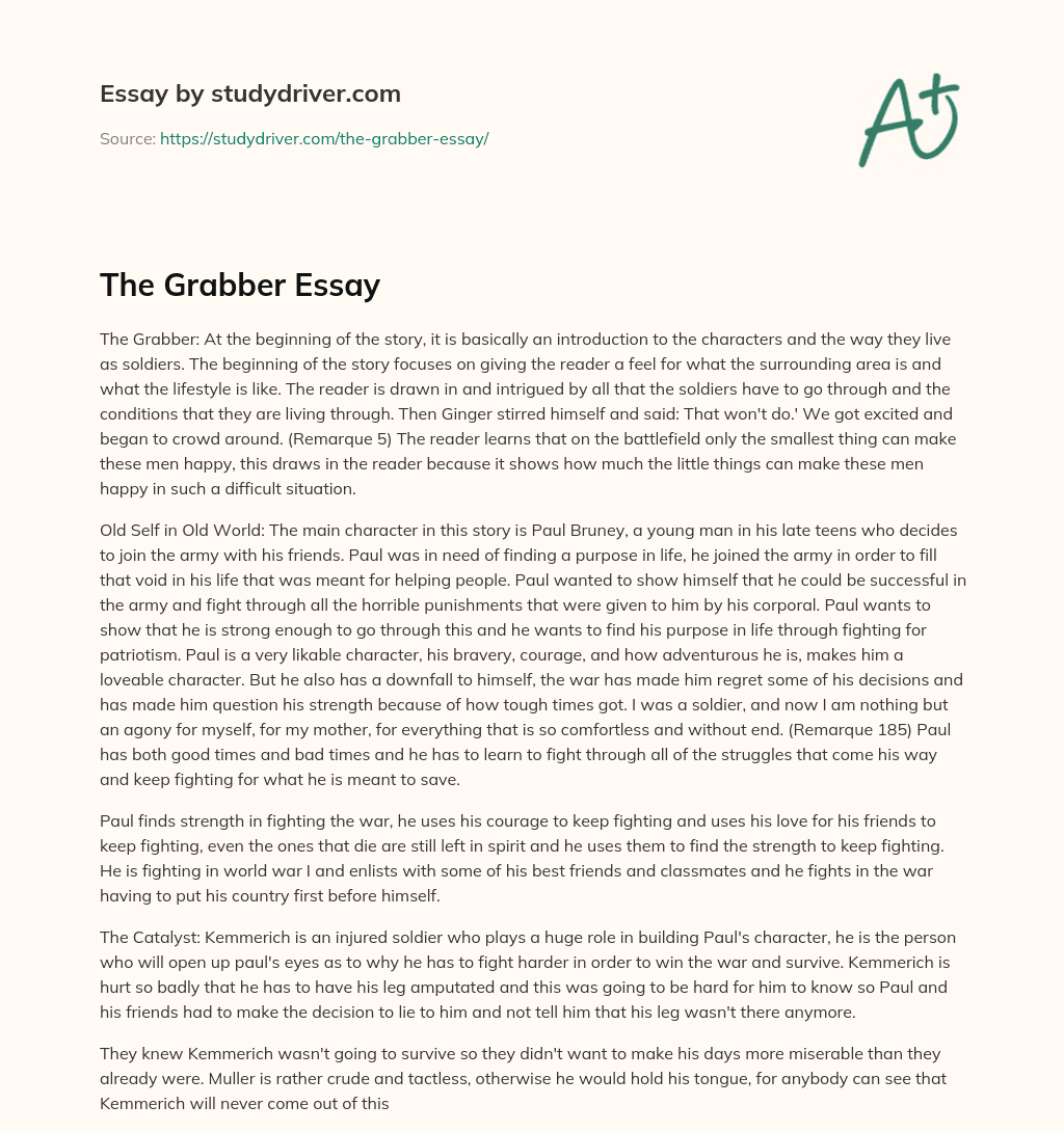 The Grabber Essay essay