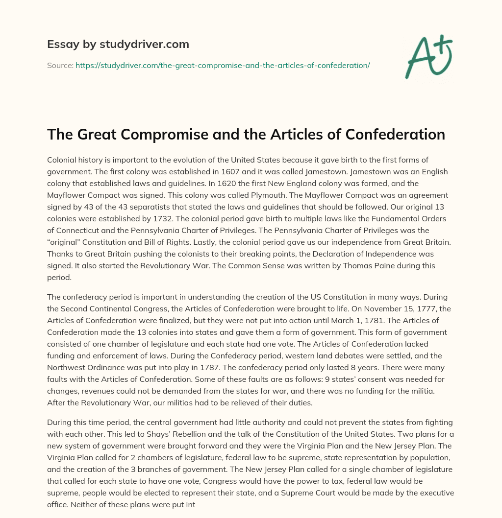 articles of confederation essay questions
