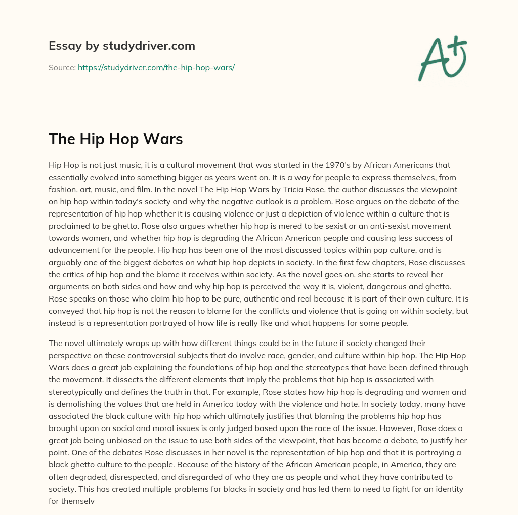 The Hip Hop Wars essay
