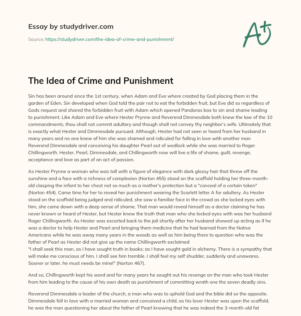 The Idea of Crime and Punishment essay