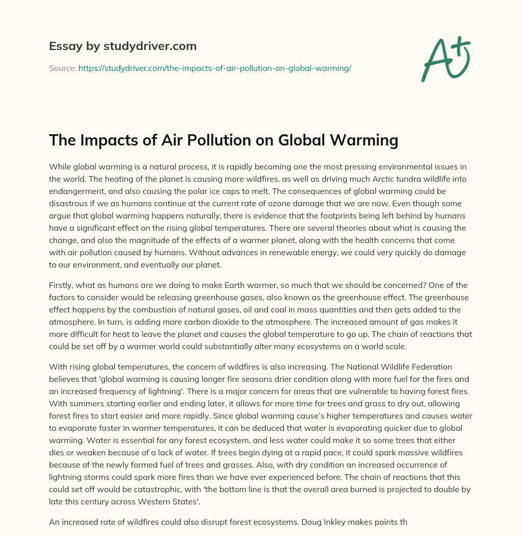 The Impacts of Air Pollution on Global Warming essay