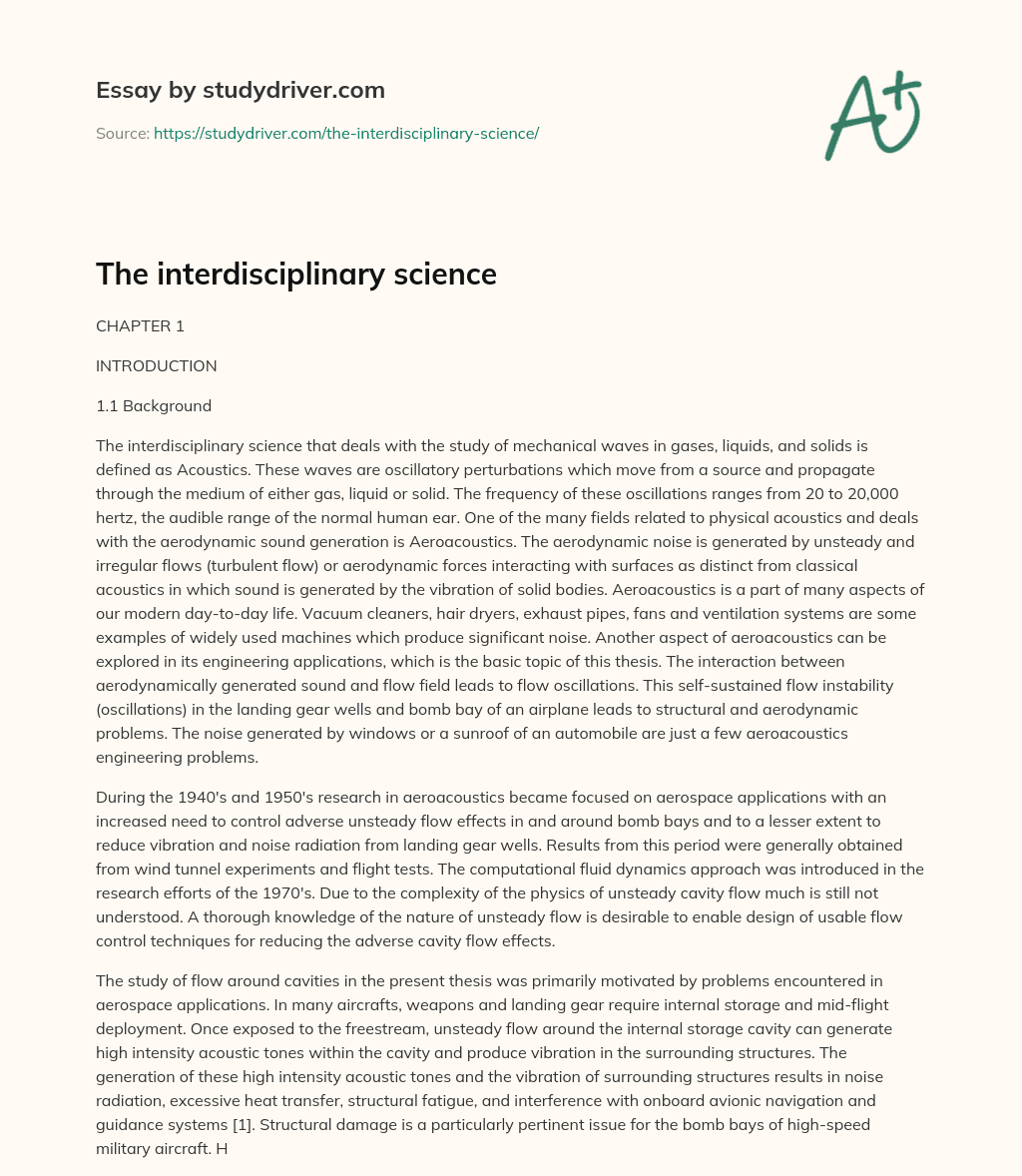 The Interdisciplinary Science essay