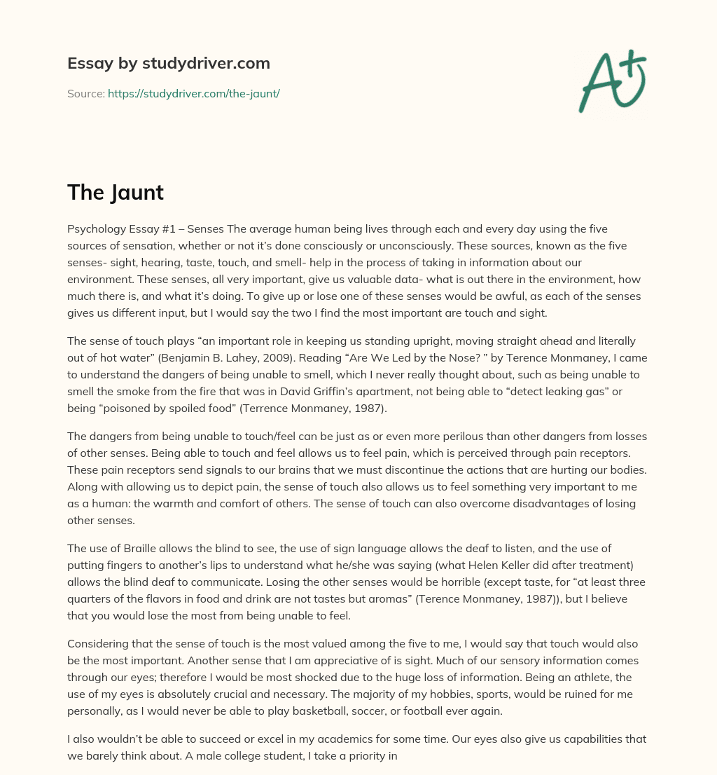 The Jaunt essay