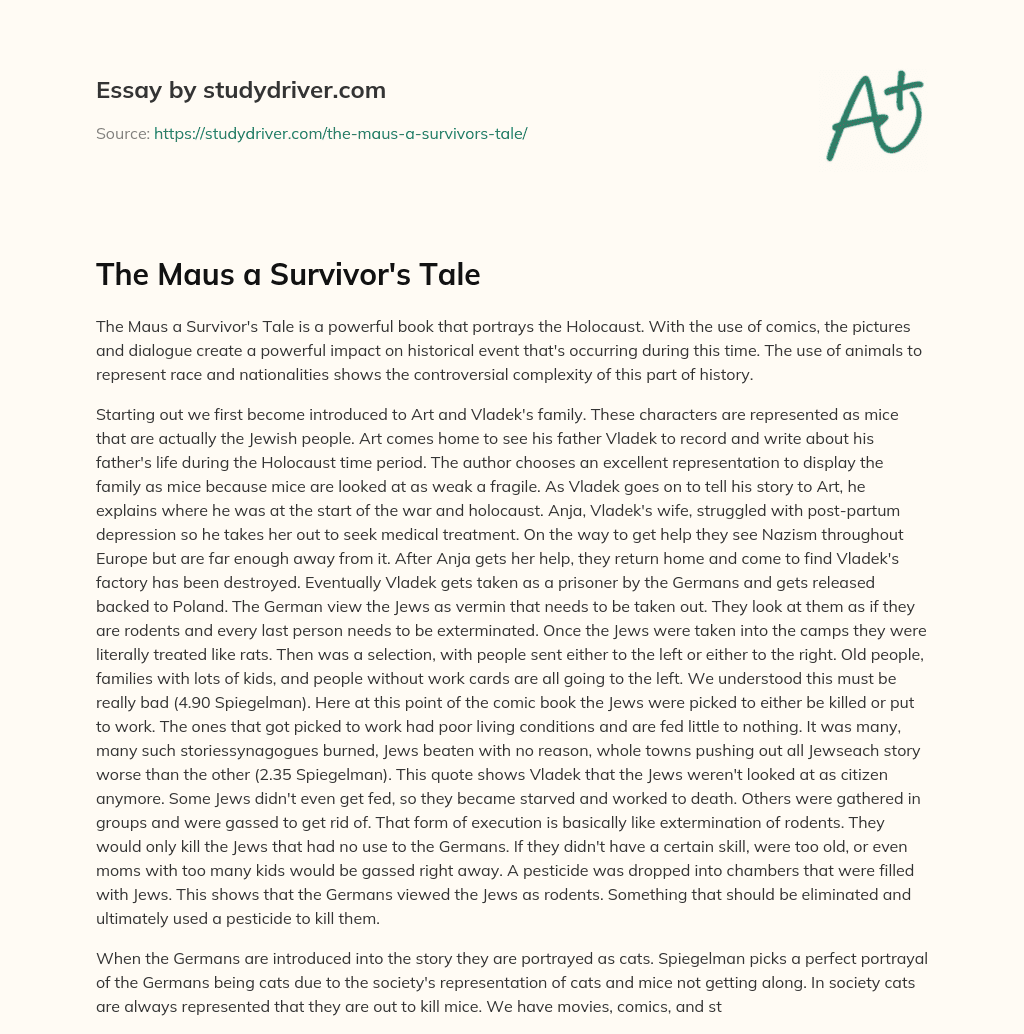 The Maus a Survivor’s Tale essay