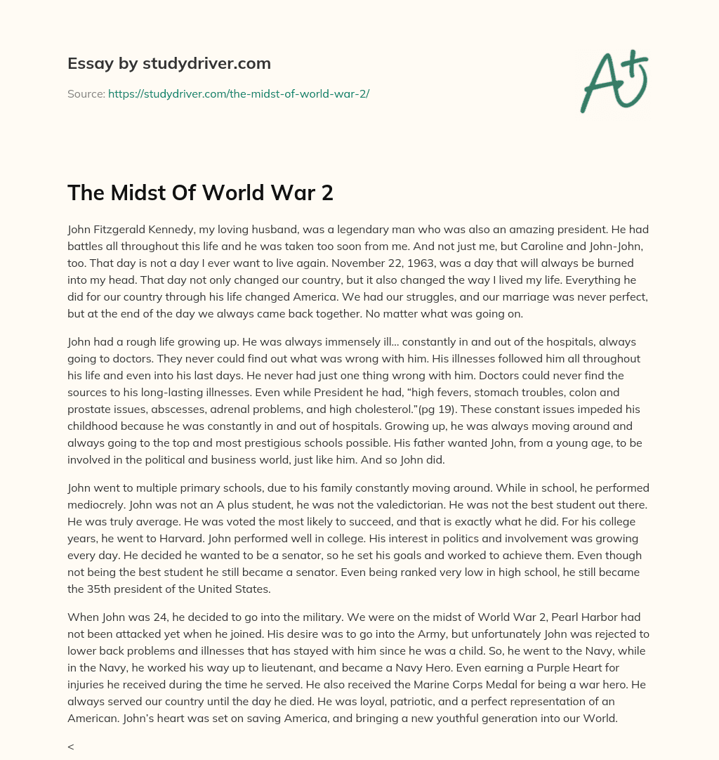 The Midst of World War 2 essay