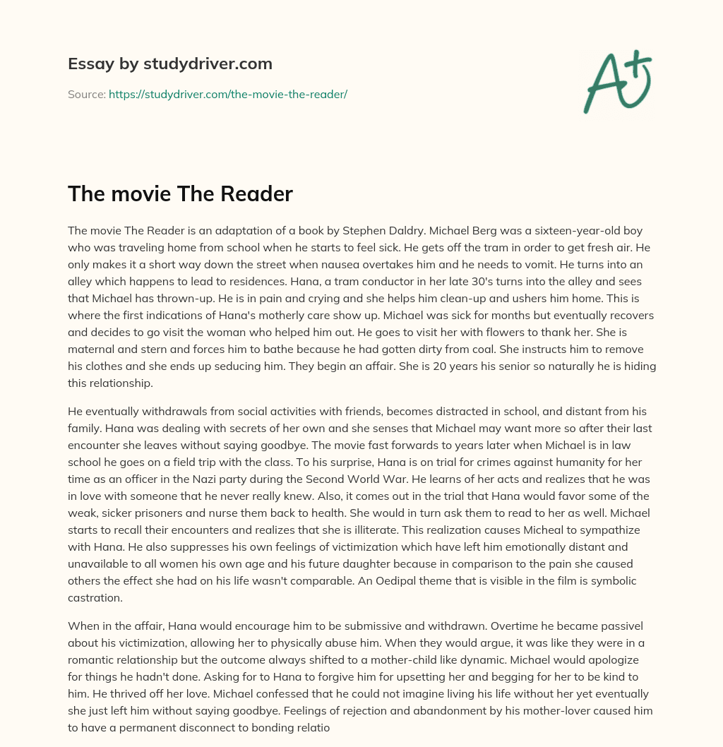 The Movie the Reader essay