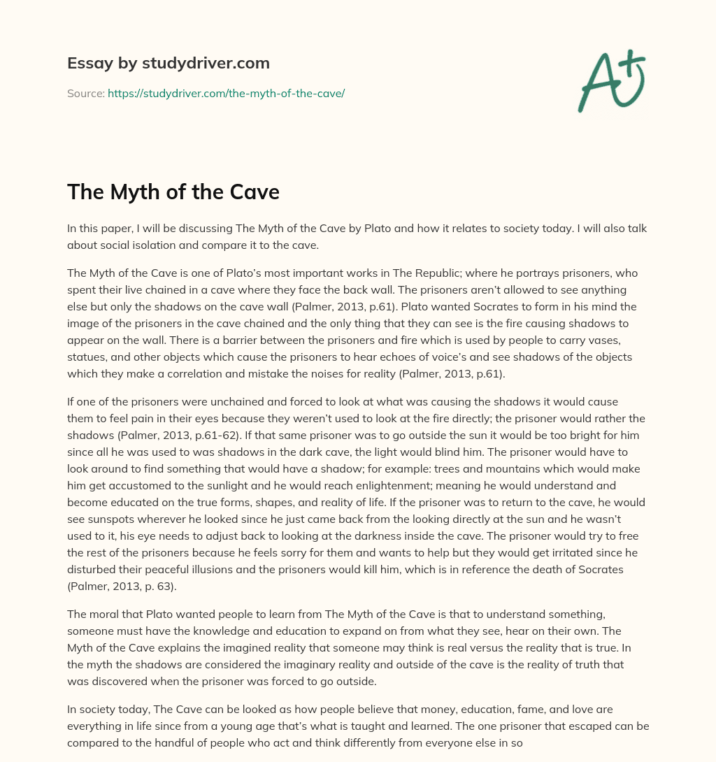 The Myth of the Cave essay
