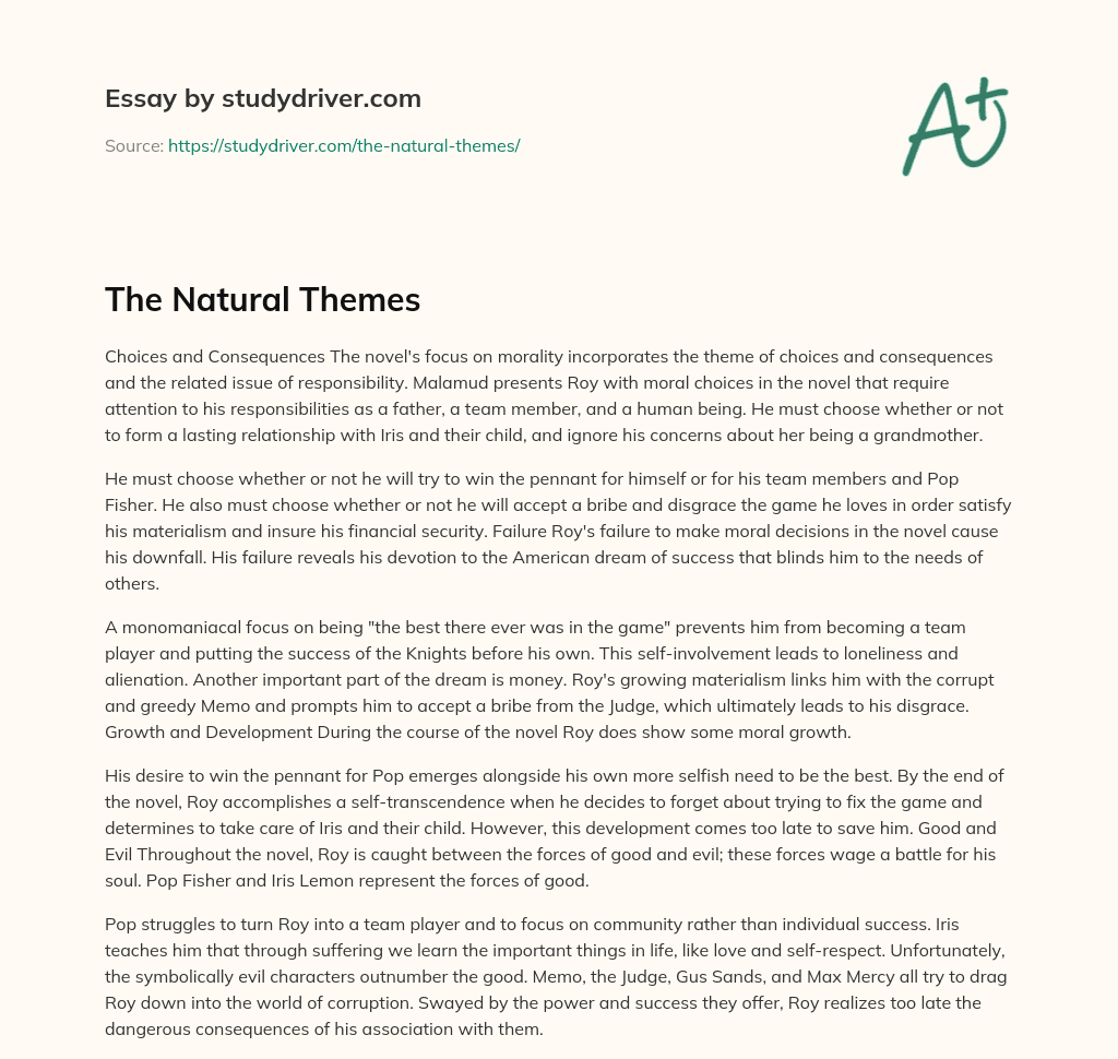 The Natural Themes essay