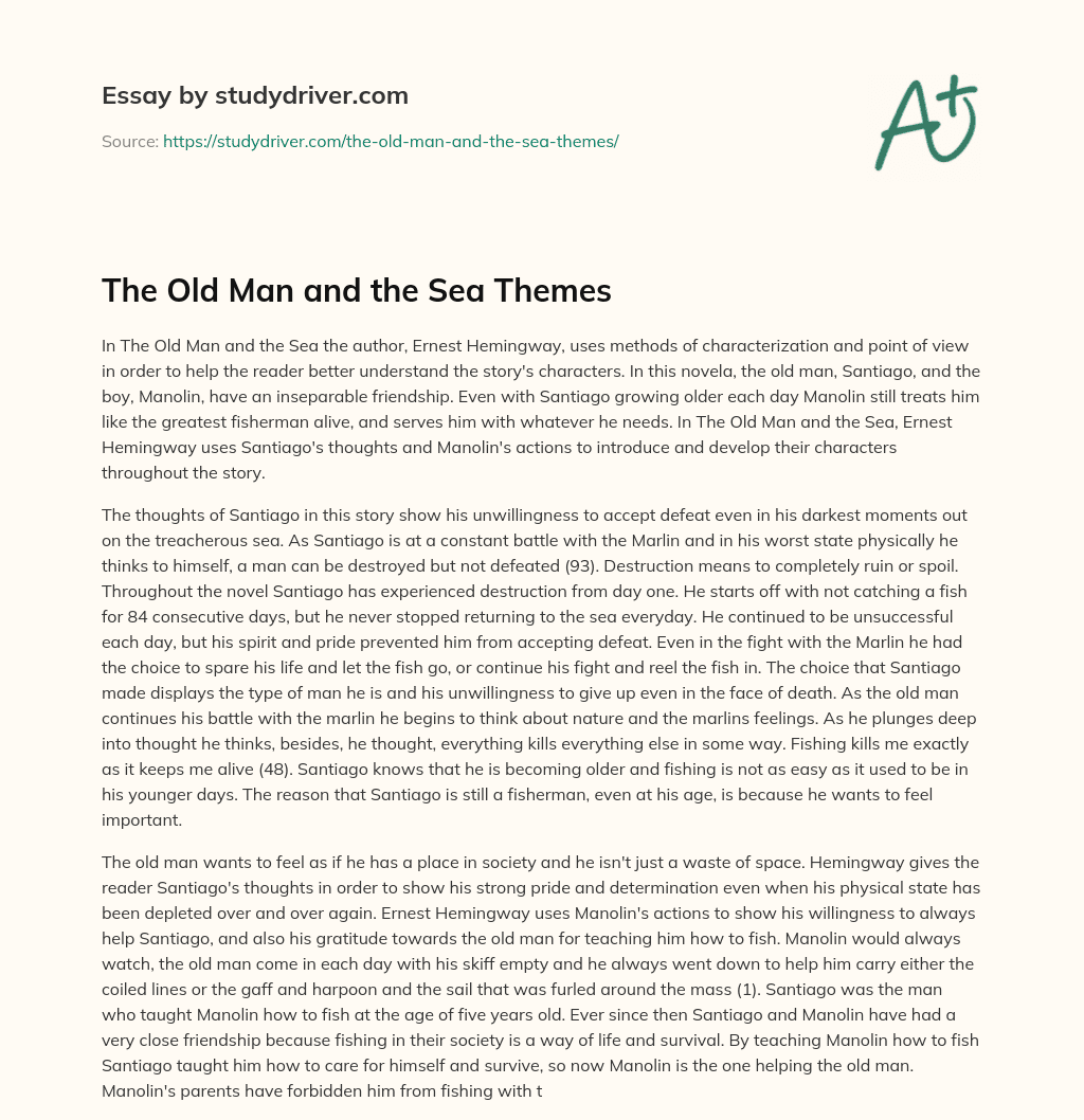 The Old Man and the Sea Themes essay