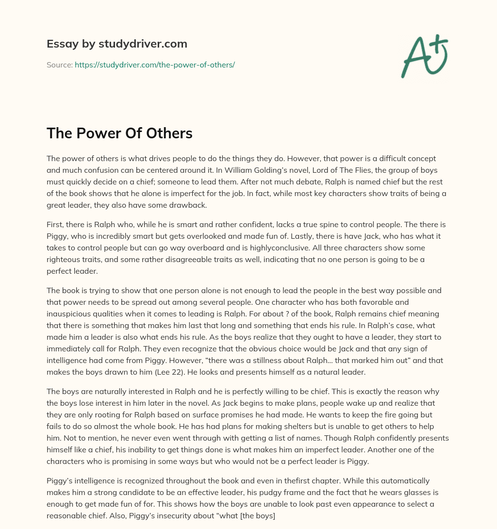 The Power of Others essay