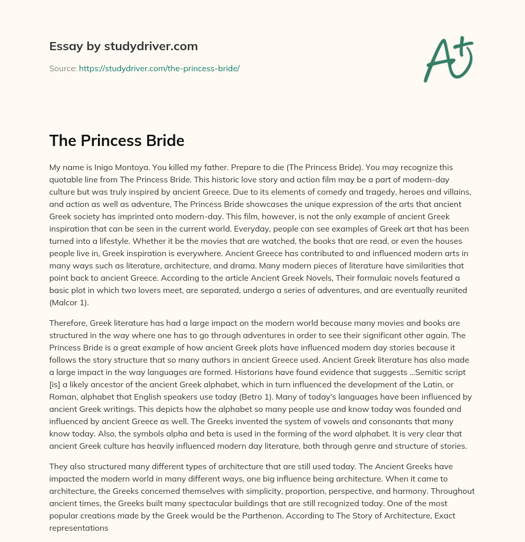 The Princess Bride essay