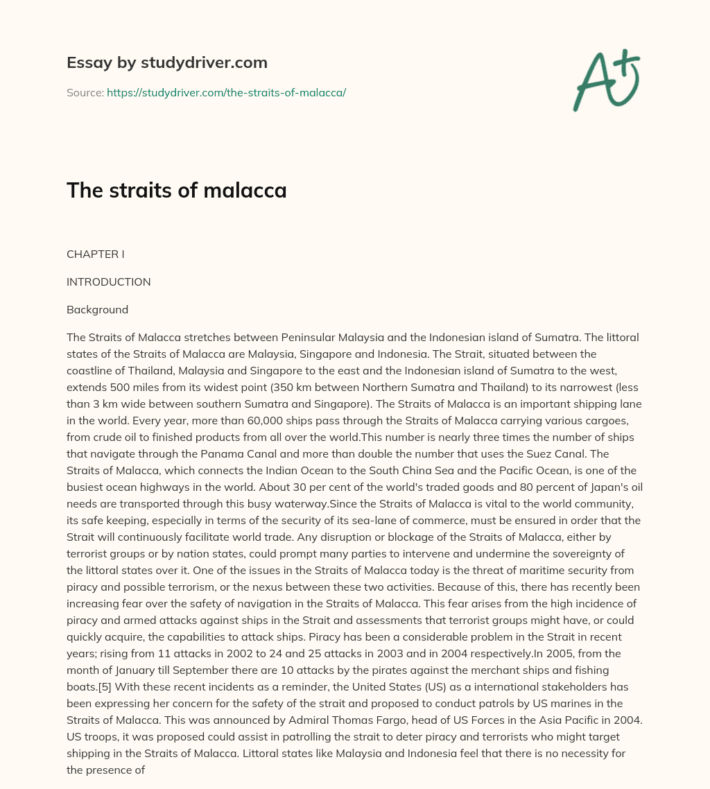 The Straits of Malacca essay
