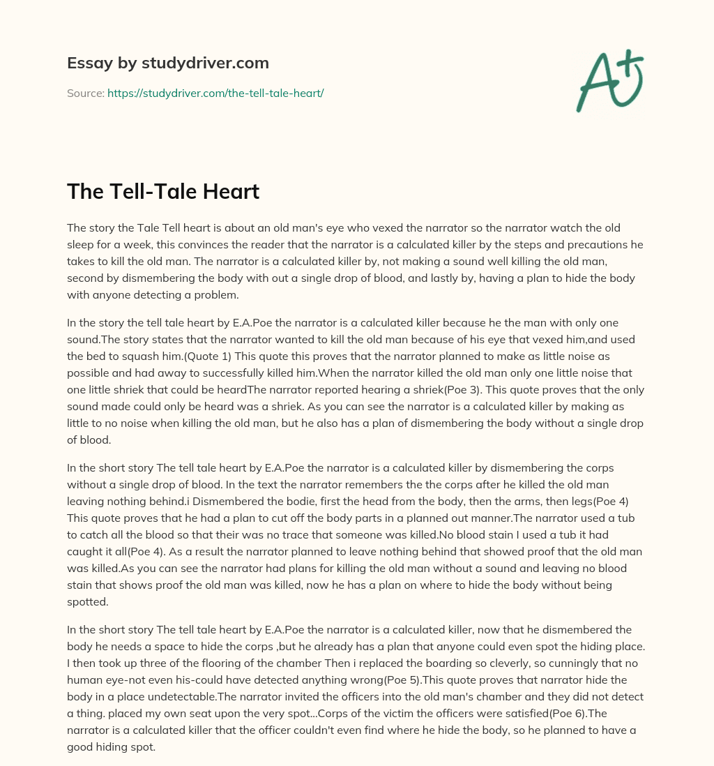 the tell tale heart essays