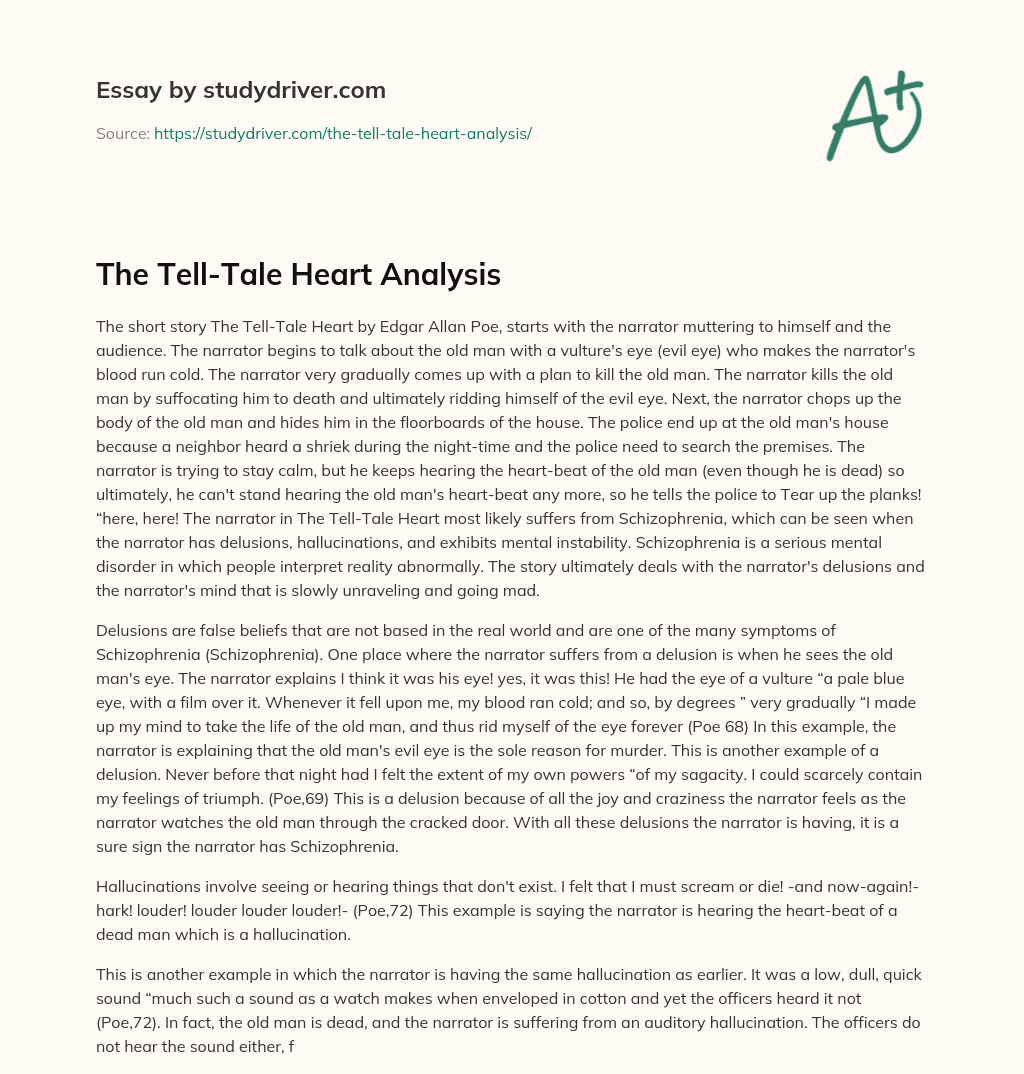 tell tale heart analysis essay