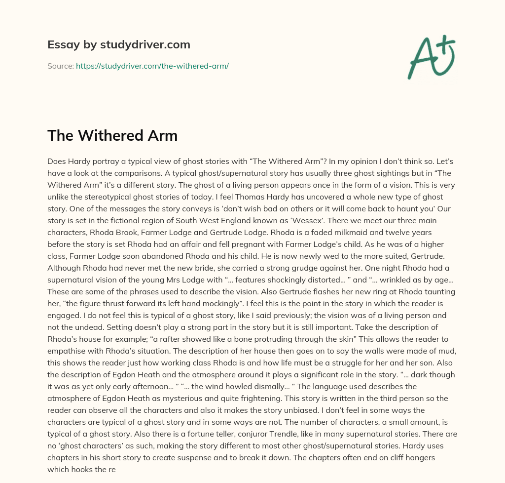 The Withered Arm essay