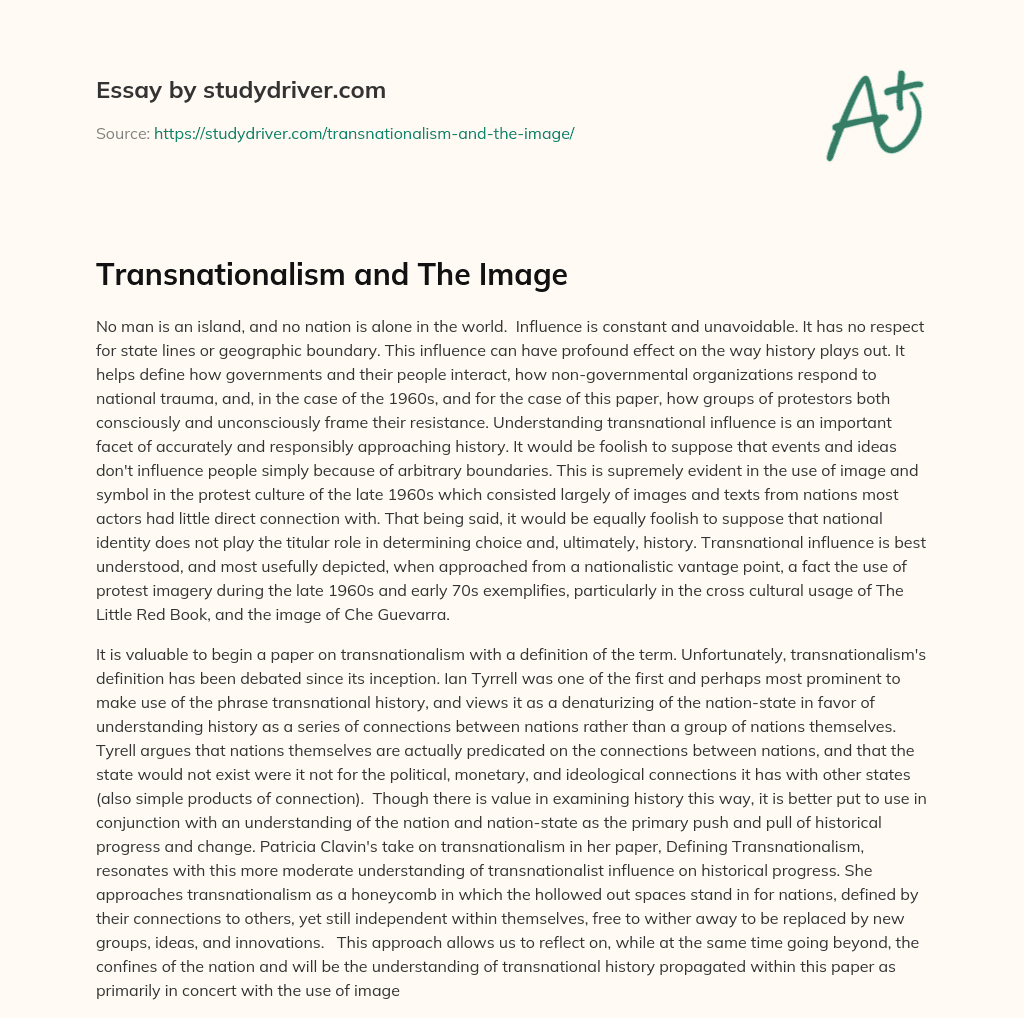 Transnationalism and the Image essay