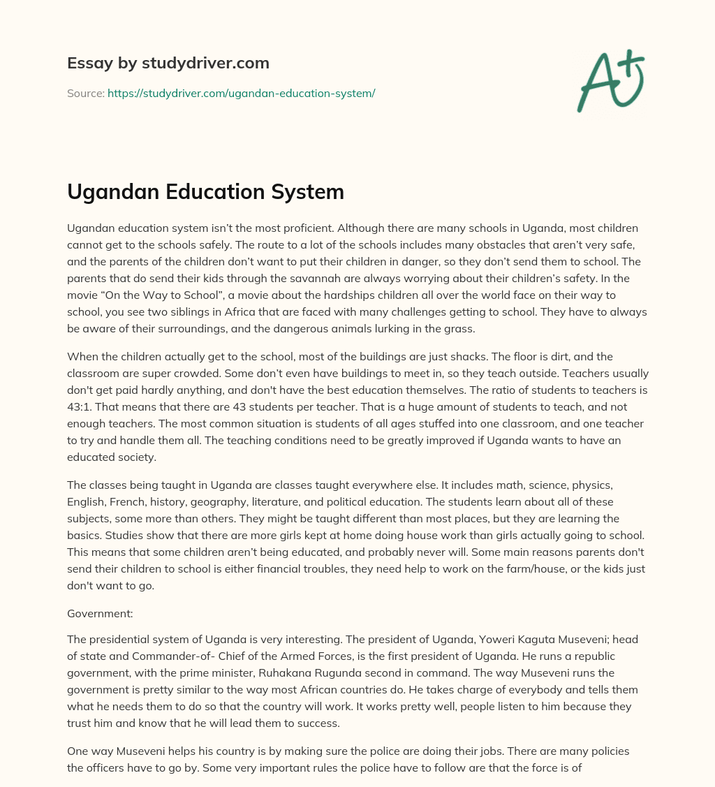 Ugandan Education System essay