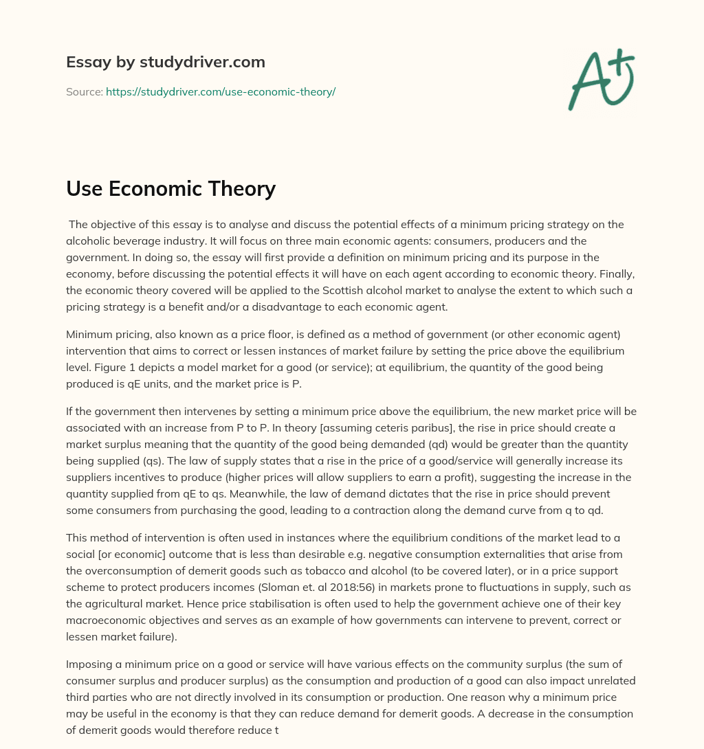 Use Economic Theory essay