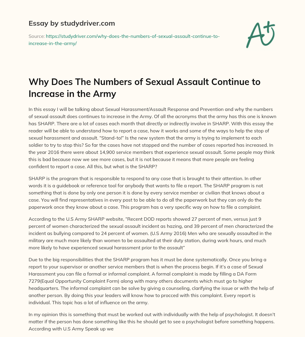 sexual assault essay titles
