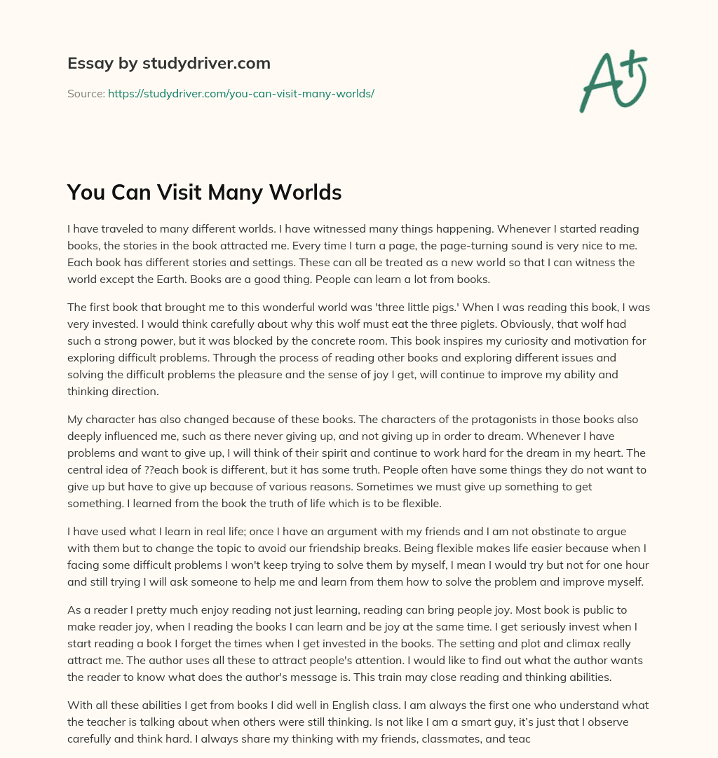 You Can Visit Many Worlds essay